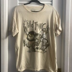 Vintage Size Large “Where The Wild Things Are” T Shirt in Cream/Off White Size L